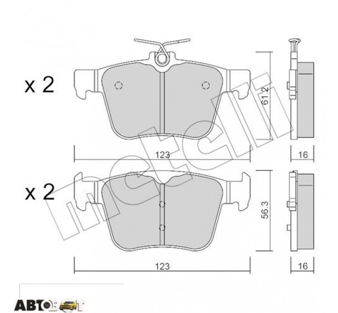 Тормозные колодки METELLI 22-0981-0, цена: 1 035 грн.