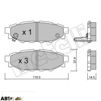 Тормозные колодки METELLI 22-0764-0