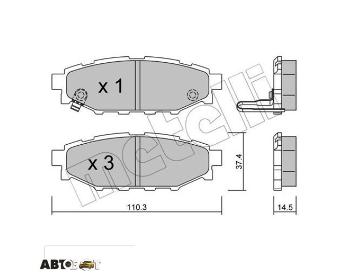 Тормозные колодки METELLI 22-0764-0, цена: 1 492 грн.
