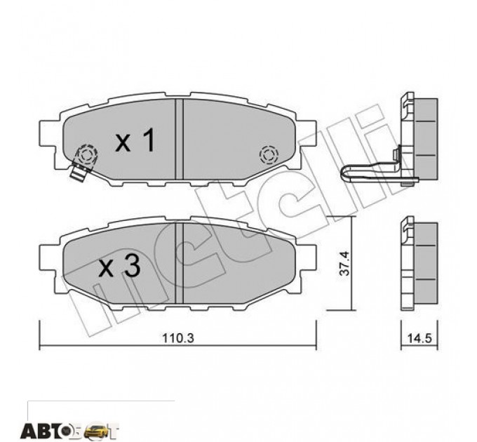 Тормозные колодки METELLI 22-0764-0, цена: 820 грн.