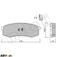 Тормозные колодки METELLI 22-0432-0