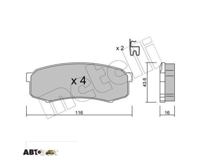 Тормозные колодки METELLI 22-0432-0, цена: 1 479 грн.