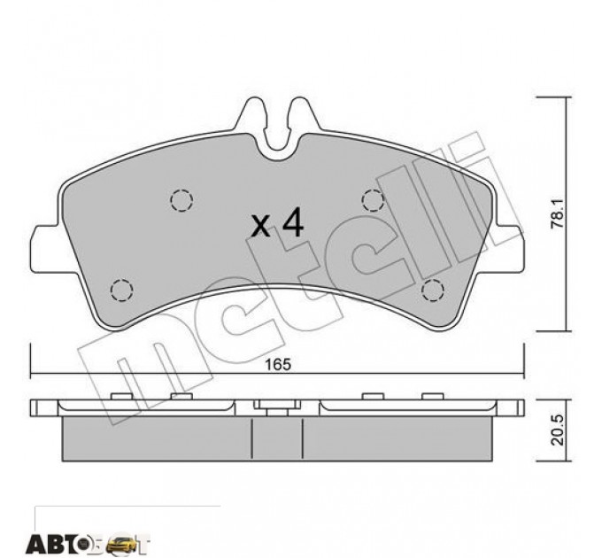 Тормозные колодки METELLI 22-0674-0, цена: 1 409 грн.