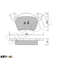 Тормозные колодки METELLI 22-0574-0