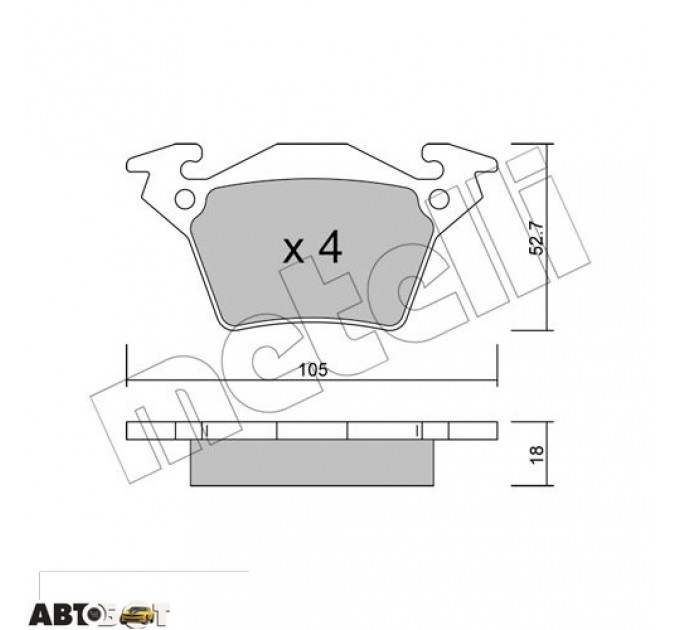 Тормозные колодки METELLI 22-0574-0, цена: 918 грн.