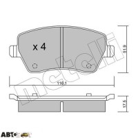 Тормозные колодки METELLI 22-0485-0