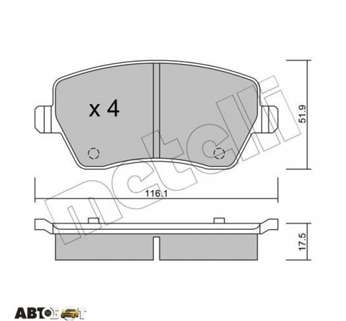 Тормозные колодки METELLI 22-0485-0, цена: 856 грн.