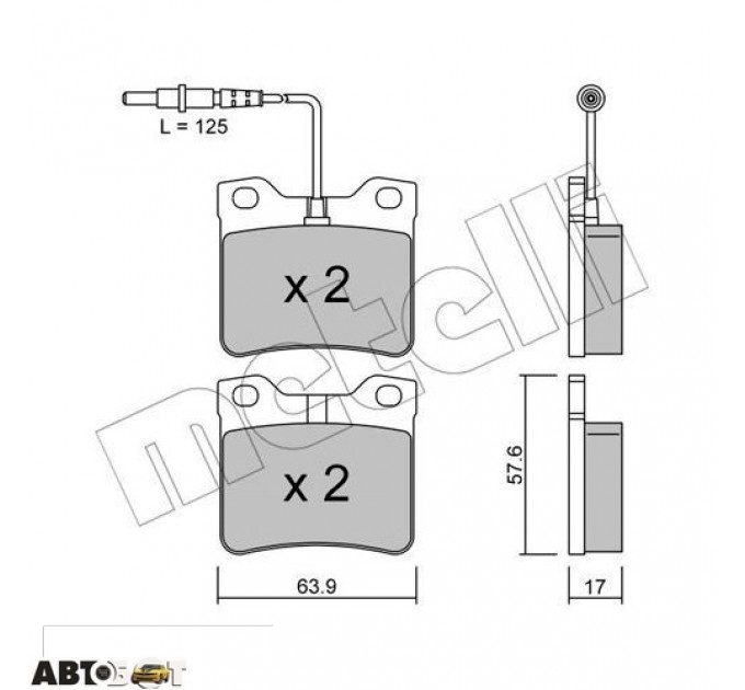 Тормозные колодки METELLI 22-0192-0, цена: 823 грн.