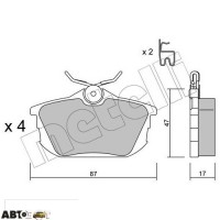 Тормозные колодки METELLI 22-0347-0