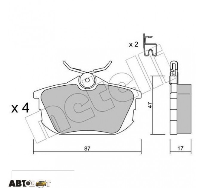 Тормозные колодки METELLI 22-0347-0, цена: 1 005 грн.