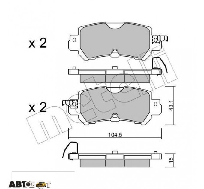 Тормозные колодки METELLI 22-0970-0, цена: 853 грн.