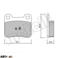 Гальмівні колодки METELLI 22-0092-1