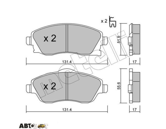 Тормозные колодки METELLI 22-0340-0, цена: 1 419 грн.