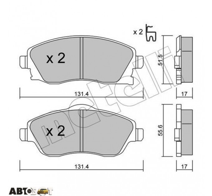 Тормозные колодки METELLI 22-0340-0, цена: 780 грн.