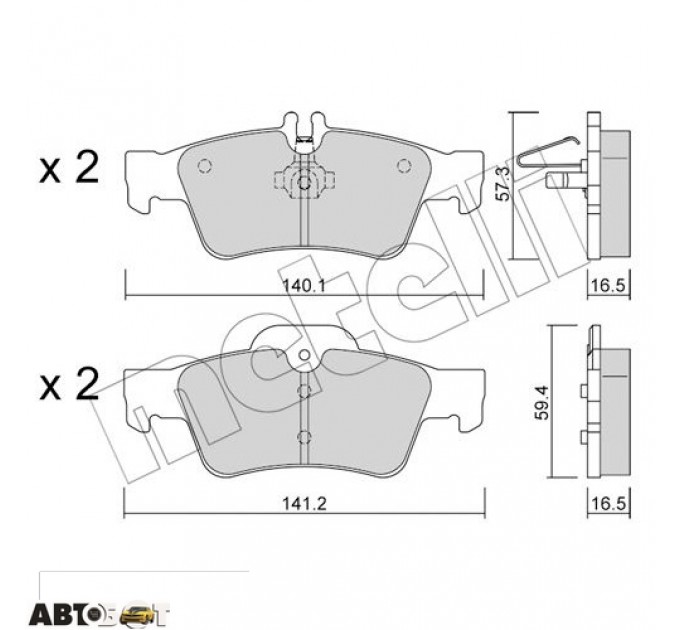 Тормозные колодки METELLI 22-0568-0, цена: 1 033 грн.