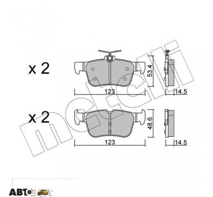 Тормозные колодки METELLI 22-1040-2, цена: 1 035 грн.