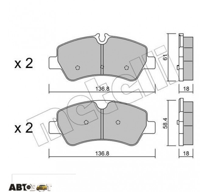 Тормозные колодки METELLI 22-0991-0, цена: 1 146 грн.