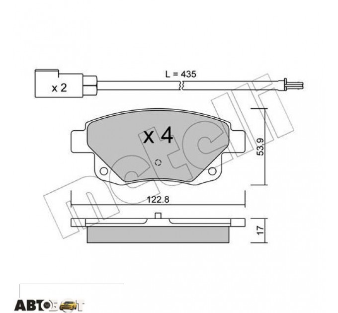 Тормозные колодки METELLI 22-0681-0, цена: 1 246 грн.