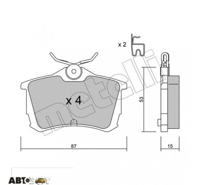 Тормозные колодки METELLI 22-0465-0, цена: 762 грн.