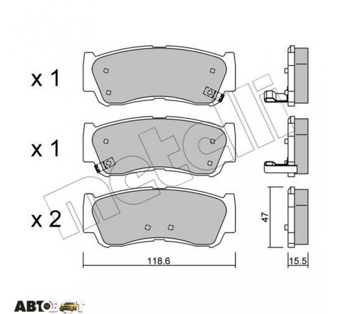 Тормозные колодки METELLI 22-0788-0, цена: 1 194 грн.