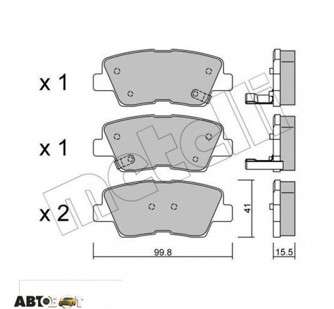 Тормозные колодки METELLI 22-0886-0, цена: 869 грн.