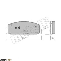 Тормозные колодки METELLI 22-0302-1