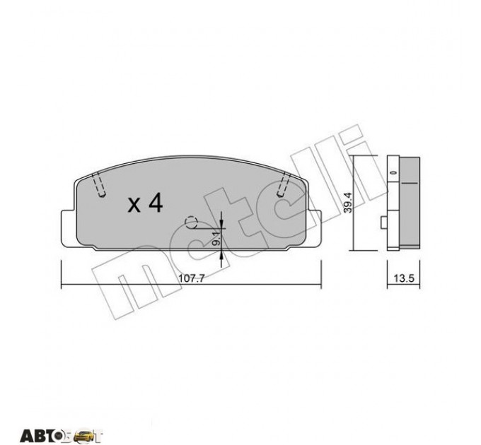 Тормозные колодки METELLI 22-0302-1, цена: 760 грн.