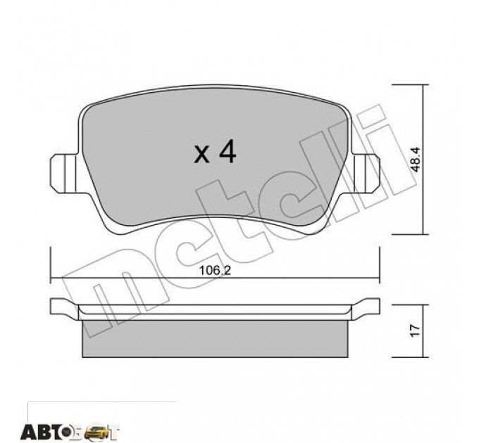 Тормозные колодки METELLI 22-0676-0, цена: 971 грн.