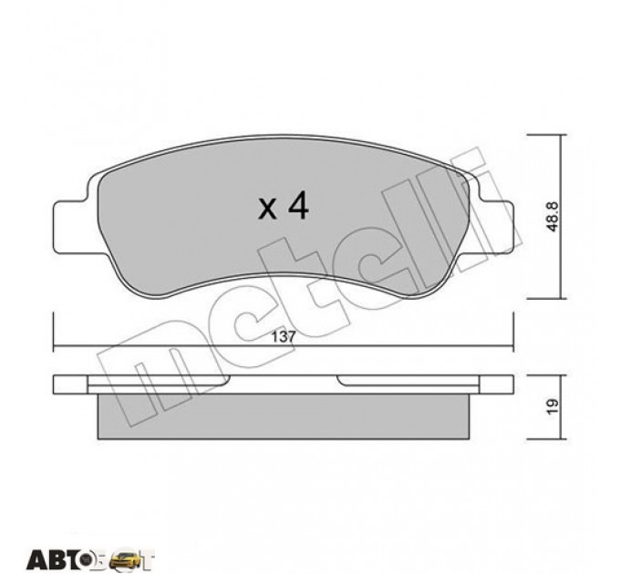 Тормозные колодки METELLI 22-0710-0, цена: 1 049 грн.