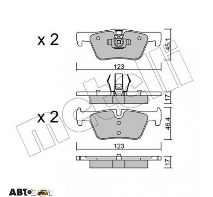 Тормозные колодки METELLI 22-0962-0, цена: 988 грн.