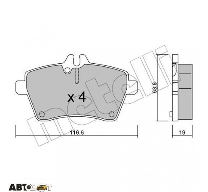 Гальмівні колодки METELLI 22-0646-0, ціна: 1 051 грн.