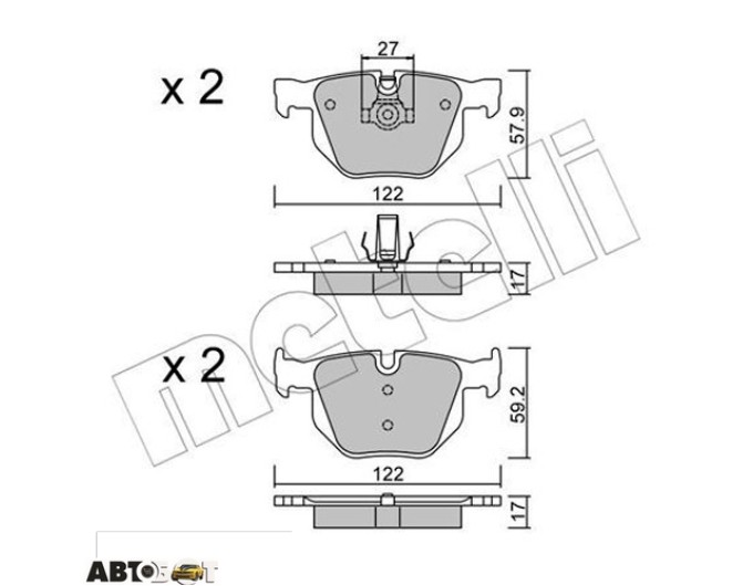 Тормозные колодки METELLI 22-0644-0, цена: 1 606 грн.
