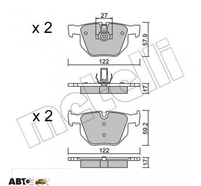 Тормозные колодки METELLI 22-0644-0, цена: 883 грн.