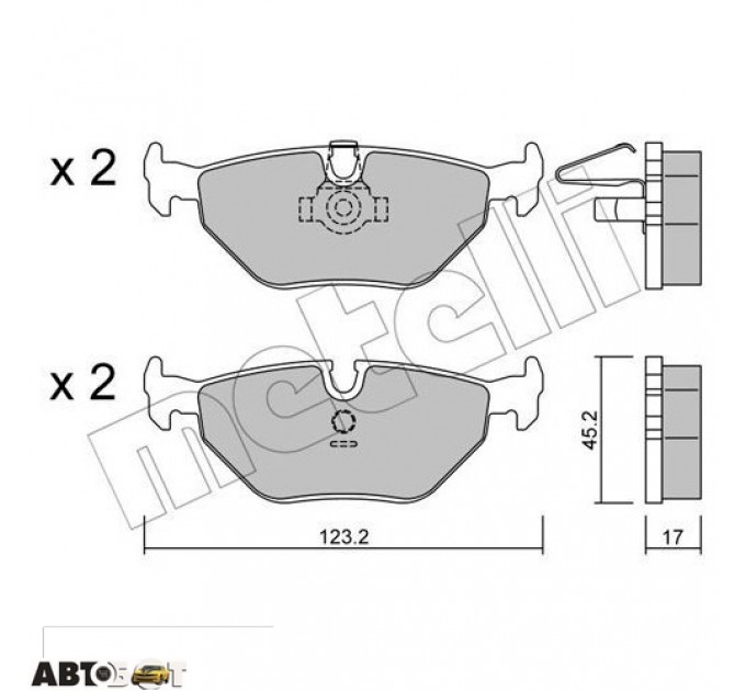 Тормозные колодки METELLI 22-0210-0, цена: 823 грн.