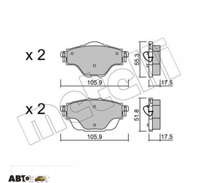 Тормозные колодки METELLI 22-0988-0, цена: 1 062 грн.