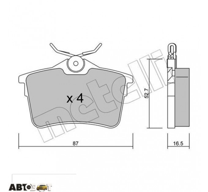 Тормозные колодки METELLI 22-0816-0, цена: 1 011 грн.