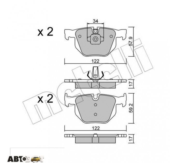 Тормозные колодки METELLI 22-0644-4, цена: 941 грн.