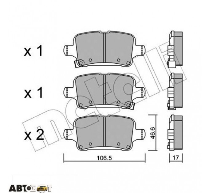 Тормозные колодки METELLI 22-1116-0, цена: 965 грн.