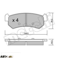 Тормозные колодки METELLI 22-0511-0