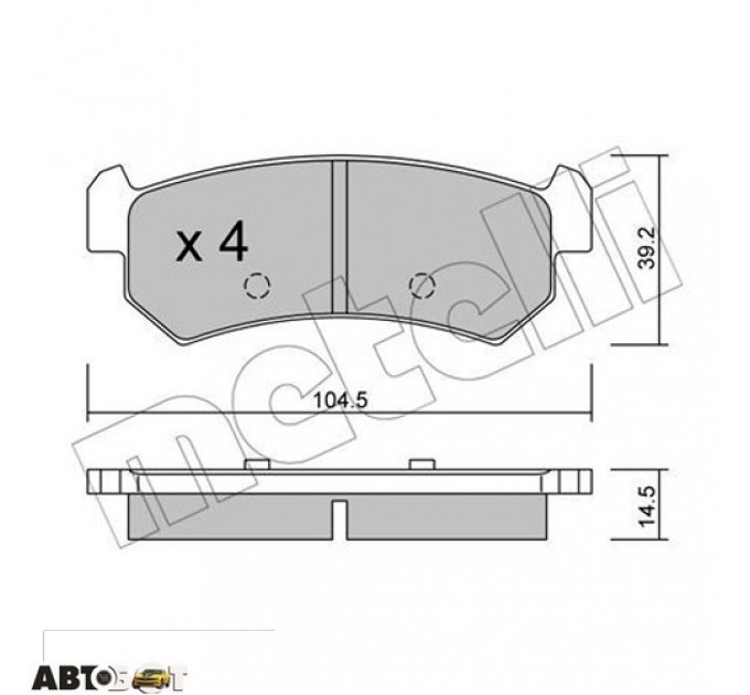 Тормозные колодки METELLI 22-0511-0, цена: 938 грн.