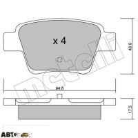 Тормозные колодки METELLI 22-0639-0