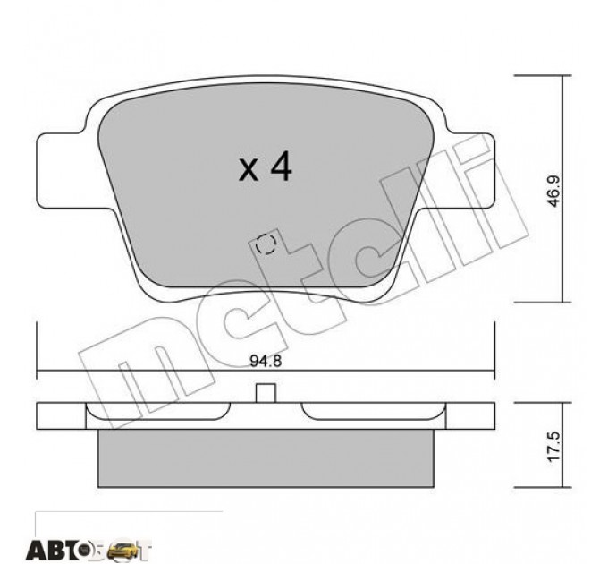 Тормозные колодки METELLI 22-0639-0, цена: 830 грн.