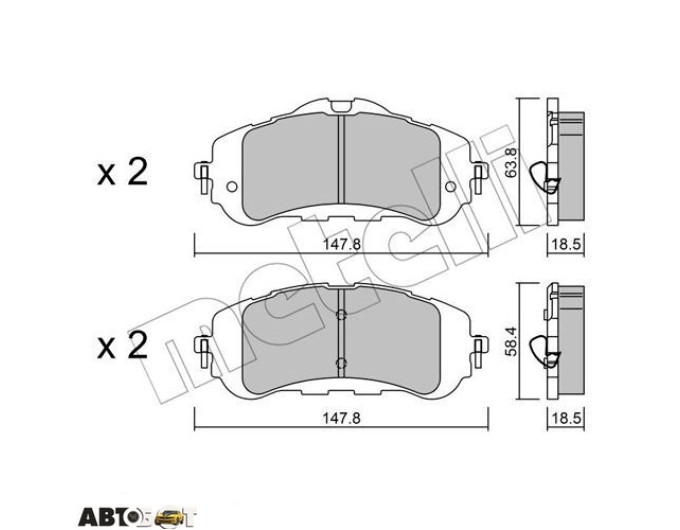 Тормозные колодки METELLI 22-0983-0, цена: 2 290 грн.