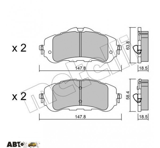 Тормозные колодки METELLI 22-0983-0, цена: 1 259 грн.