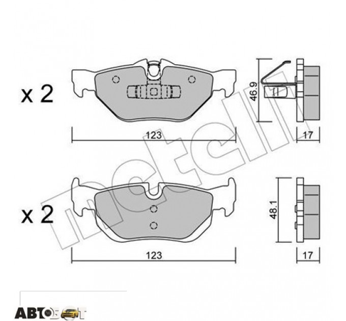 Тормозные колодки METELLI 22-0642-0, цена: 1 148 грн.