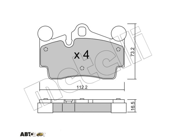 Гальмівні колодки METELLI 22-0655-0, ціна: 4 450 грн.