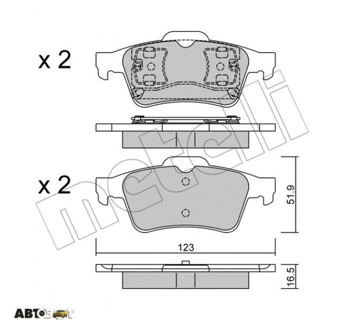 Тормозные колодки METELLI 22-0337-0, цена: 798 грн.