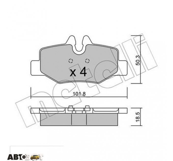 Тормозные колодки METELLI 22-0576-0, цена: 926 грн.