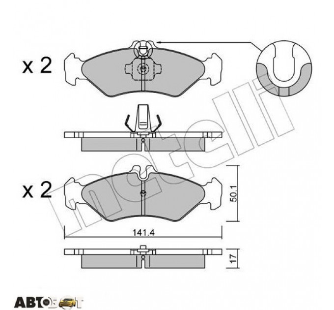 Тормозные колодки METELLI 22-0571-0, цена: 1 013 грн.