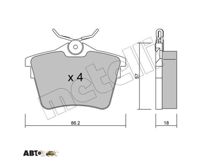 Тормозные колодки METELLI 22-0602-0, цена: 1 414 грн.